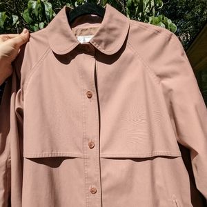 Vintage dusty pink London Fog trench coat